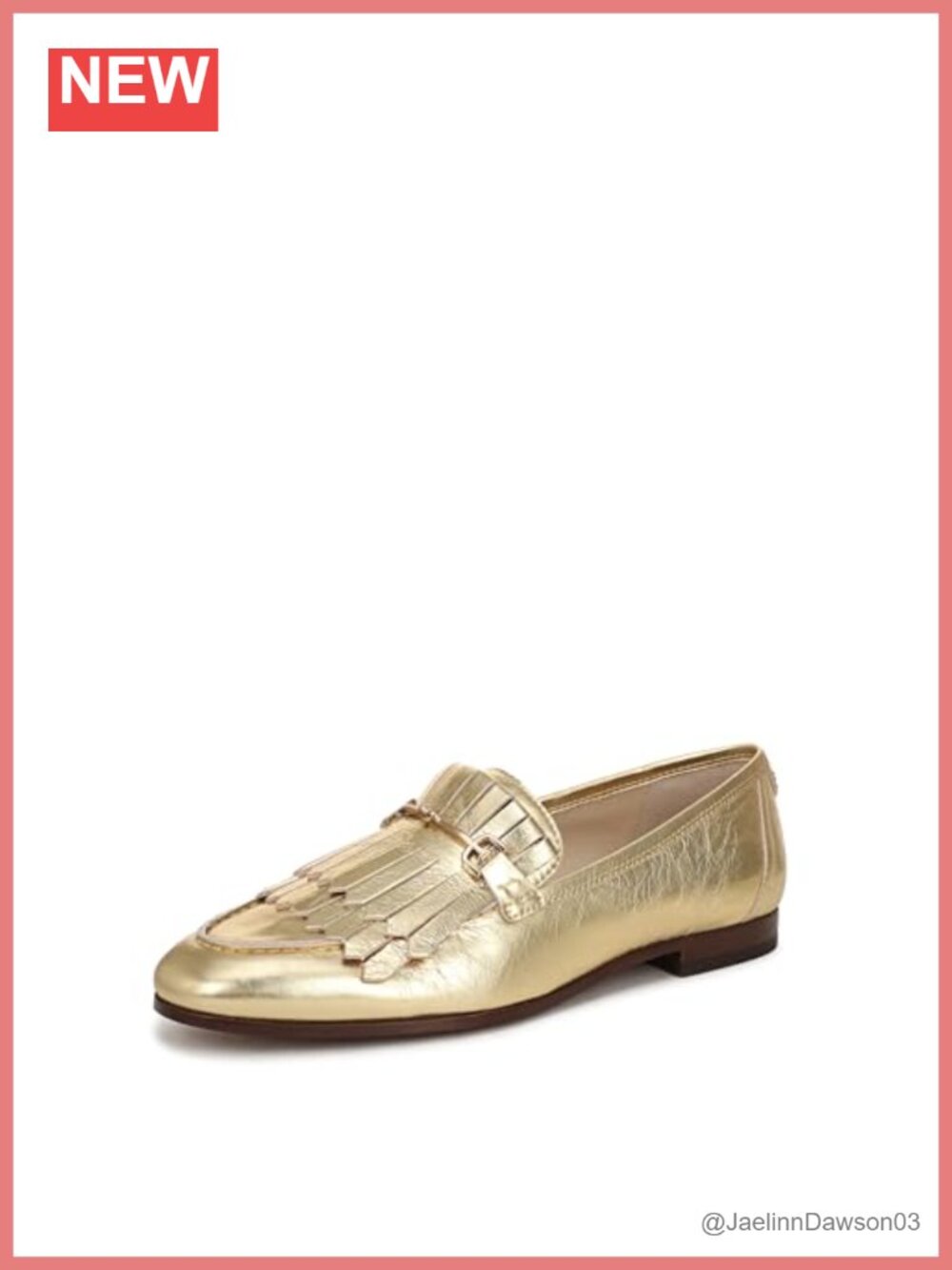 Sam Edelman Liz Fringe Leather Loafers Slip-On Almond Toe Flat Shoes